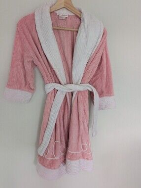 American Girl Emily Pink Chenille Robe with Belt for Girl Small Retired Matching